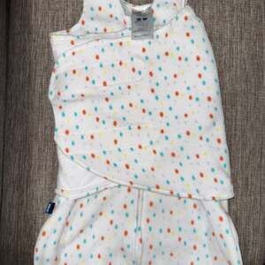 HALO Micro-Fleece Swaddle Sleep Sack White Confetti Newborn